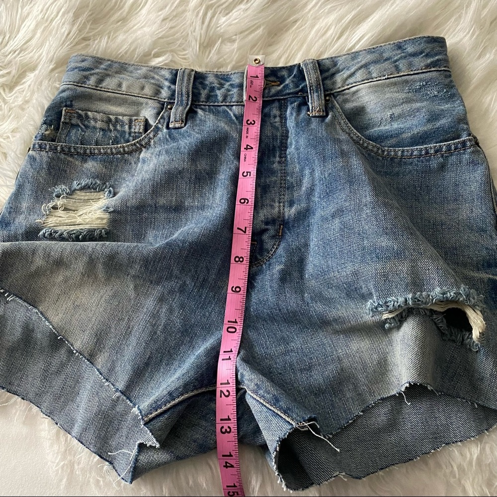 Painted Jean • Distressed High Rise Short - Picture 8 of 12